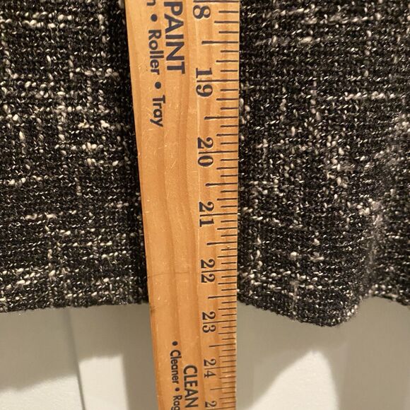 Talbots Tweed Blazer Women’s 8 Black Classic Preppy Suit Jacket Grosgrain Trim - Picture 11 of 14